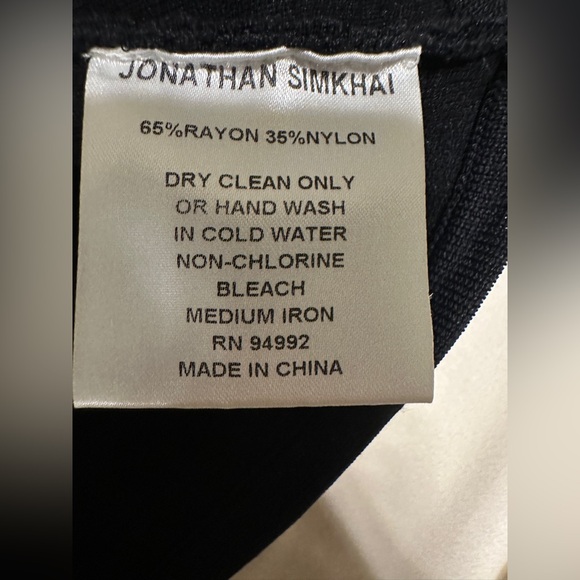 Jonathan Simkhai Black Rayon knit Textured Top - Picture 6 of 7